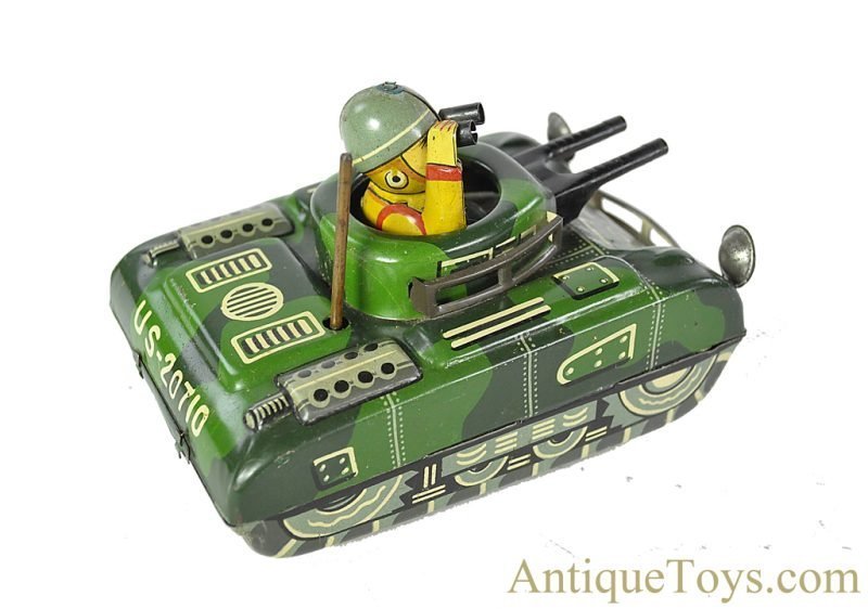 Haji Tin Lithographed Friction Sparking US-20710 "Observation Tank" Japanese Toy <FONT COLOR="ff000 ">*SOLD*</font> - Image 7