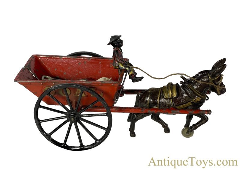 William Shimer & Sons Co. Cast Iron No. 15 Donkey Drawn "Dumping Cart" Coal Wagon <FONT COLOR="ff000 ">*SOLD*</font>