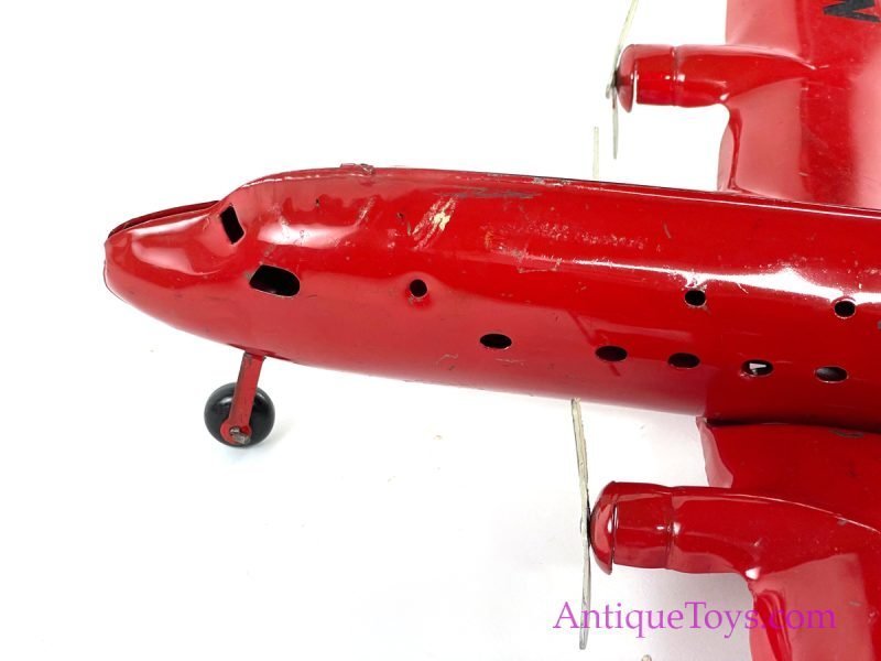 Marx Pressed Steel Deluxe Sized AA American Airlines DC4 NC2100 Airplane <FONT COLOR="ff000 ">*SOLD*</font> - Image 8