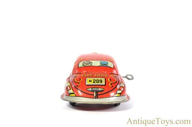 Marx Tin Lithographed Windup Small No. 209 "Mechanical Fire Chief Car" *SOLD* - Image 7