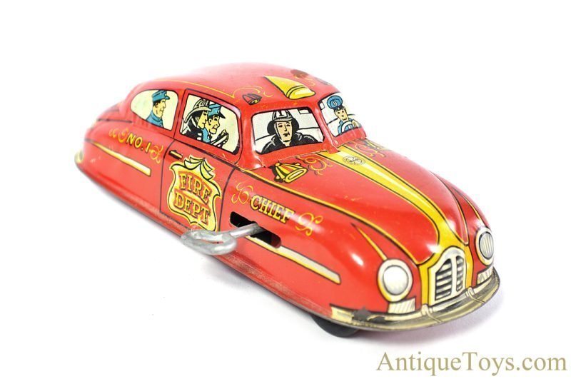 Marx Tin Lithographed Windup Small No. 209 "Mechanical Fire Chief Car" *SOLD*