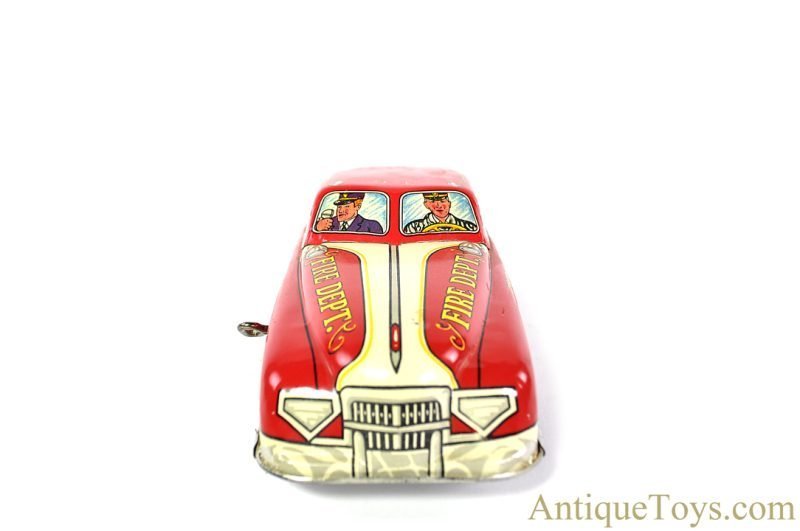 Marx Tin Lithographed Windup "Mechanical Fire Chief Car" in Box <FONT COLOR="ff000 ">*SOLD*</font> - Image 7