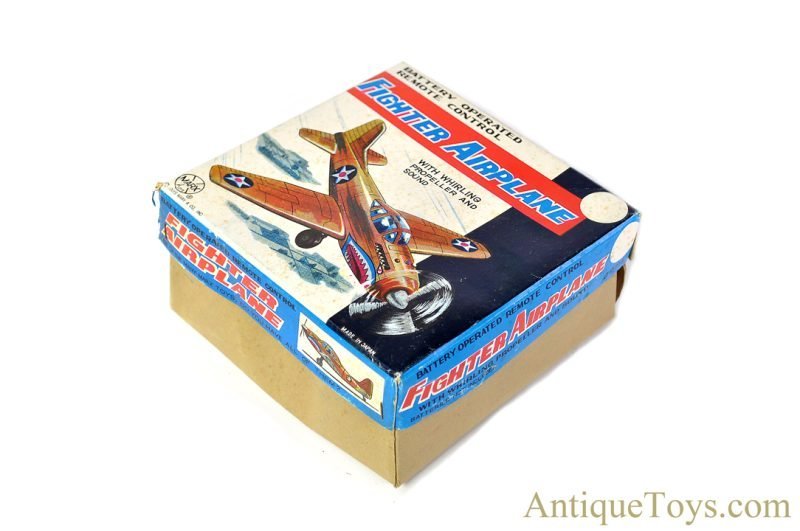 Marx ca. Tin Lithographed Battery Operated Remote Control "Fighter Airplane" in Box <FONT COLOR="ff000 ">*SOLD*</font> - Image 6