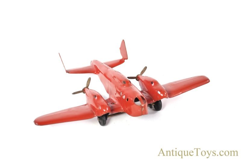 Wyandotte Toys ca. 1938-1941 Pressed Steel #209 Army Transport Plane "Airacuda" Airplane for Sale <FONT COLOR="ff000 ">*SOLD*</font> - Image 4