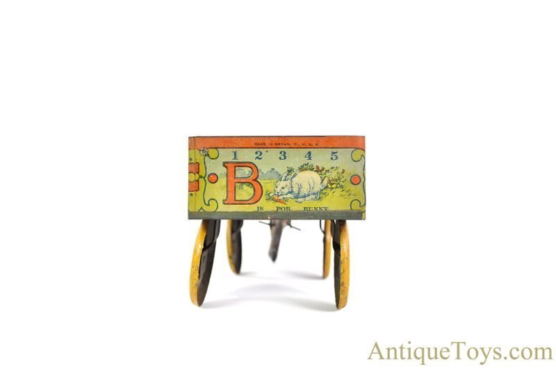 Ohio Art Company ca. 1928 Tin Lithographed ABC Wagon with Antique Wooden ABC Blocks <FONT COLOR="ff000 ">*SOLD*</font> - Image 5