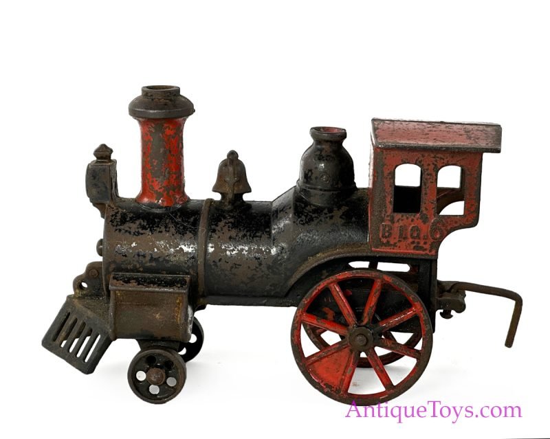 J.E. Stevens Co. ca. 1885 Cast Iron Big Locomotive Train 8" <FONT COLOR="ff000 ">*SOLD*</font> - Image 2