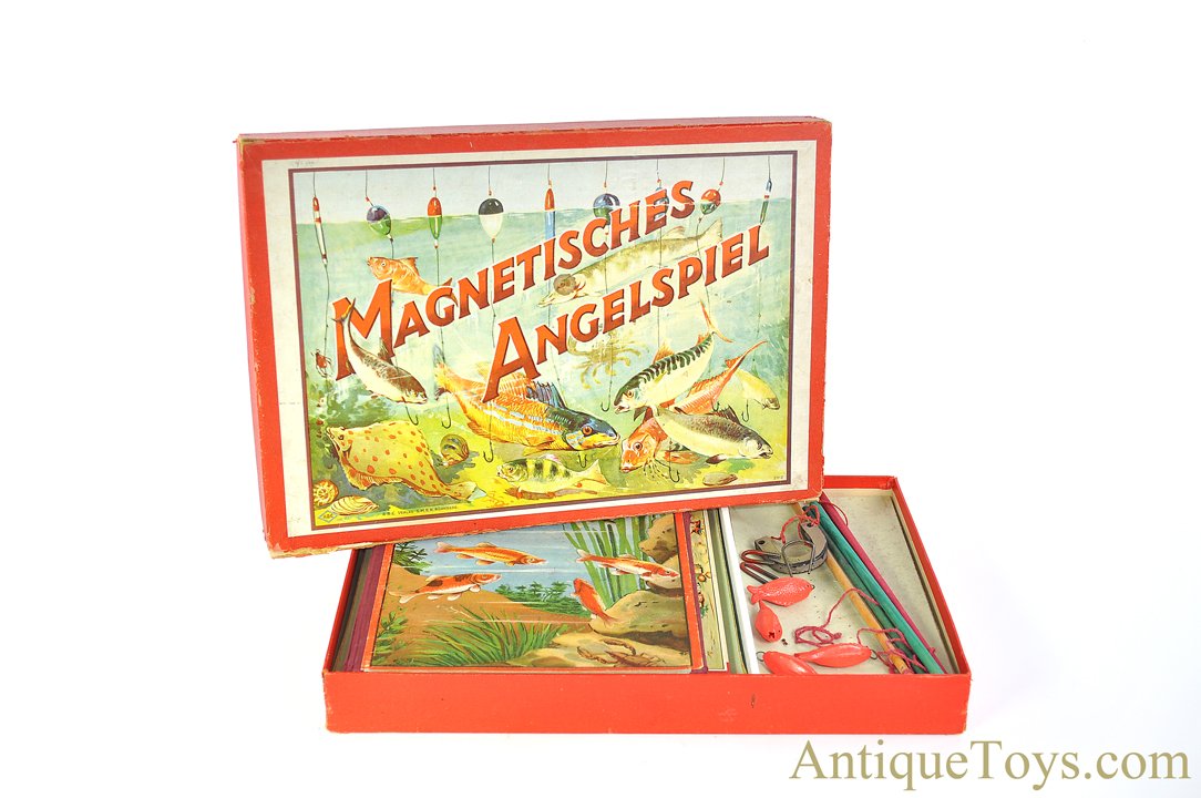 A.B.C. Verlag Magnetisches Angelspiel Magnet Fishing German Fishing Game  for Sale -  - Antique Toys for Sale