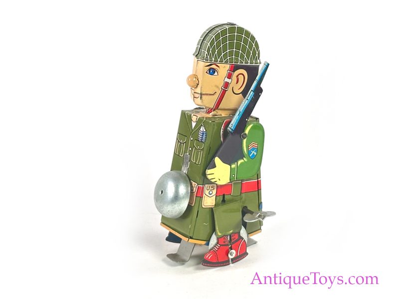 Yonezawa Vintage ca. 1960s Tin Lithographed Windup "Mechanical Soldier on Parade: Army" <FONT COLOR="ff000 ">*SOLD*</font>