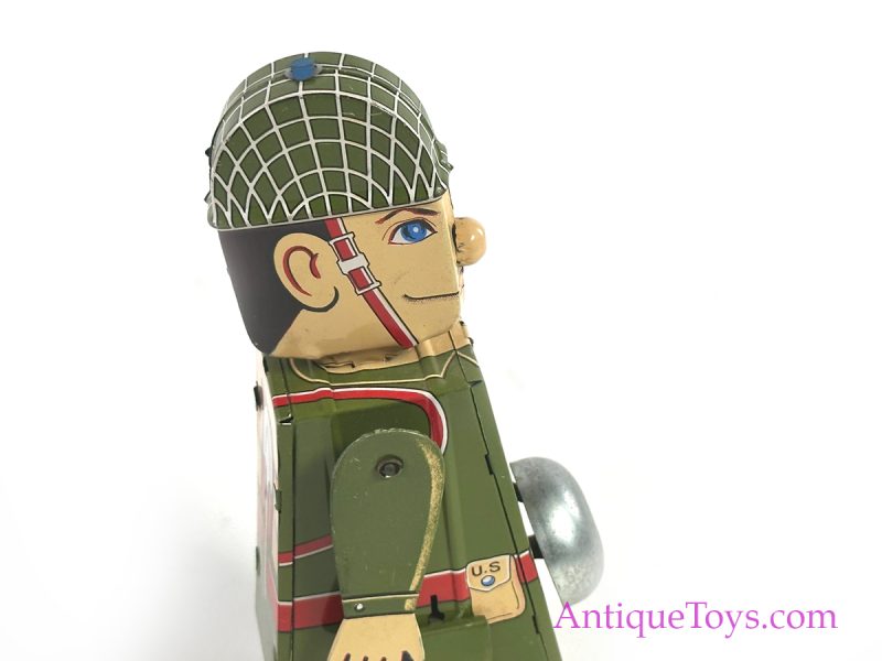 Yonezawa Vintage ca. 1960s Tin Lithographed Windup "Mechanical Soldier on Parade: Army" <FONT COLOR="ff000 ">*SOLD*</font> - Image 7