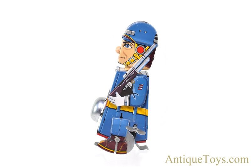 Yonezawa Toys (S.Y.) ca. 1950s Tin Lithographed Windup "Mechanical Soldier on Parade: Navy" in Box <FONT COLOR="ff000 ">*SOLD*</font> - Image 3