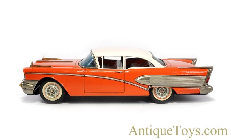 Asahi Toy Co. ATC & Ichiko Tin Lithographed Friction #1291 Orange Buick with Siren in Box <FONT COLOR="ff000 ">*SOLD*</font> - Image 3