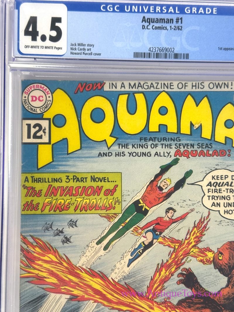 D.C. Comics 1962 Aquaman #1 CGC Graded Comic AMAZING! <FONT COLOR="ff000 ">*SOLD*</font> - Image 4