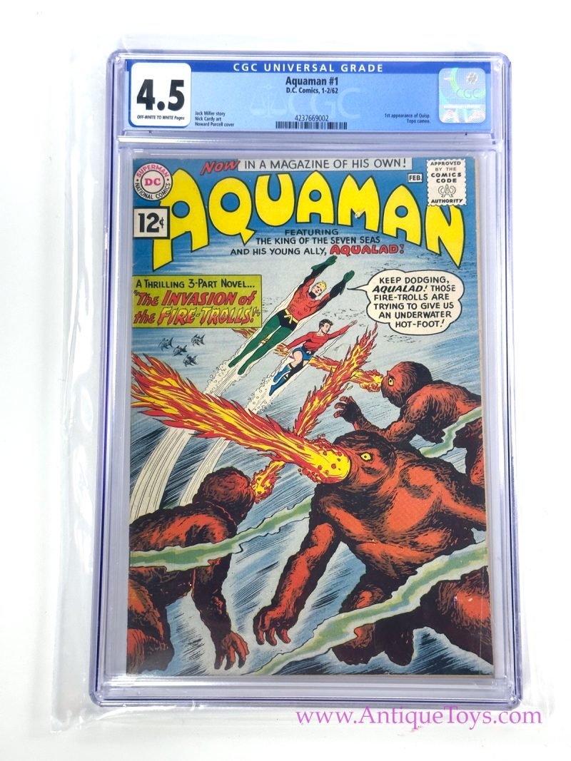 D.C. Comics 1962 Aquaman #1 CGC Graded Comic AMAZING! <FONT COLOR="ff000 ">*SOLD*</font>