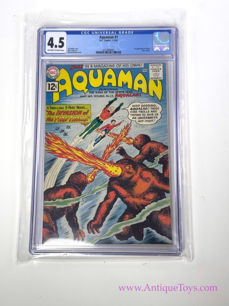 D.C. Comics 1962 Aquaman #1 CGC Graded Comic AMAZING! <FONT COLOR="ff000 ">*SOLD*</font> - Image 2