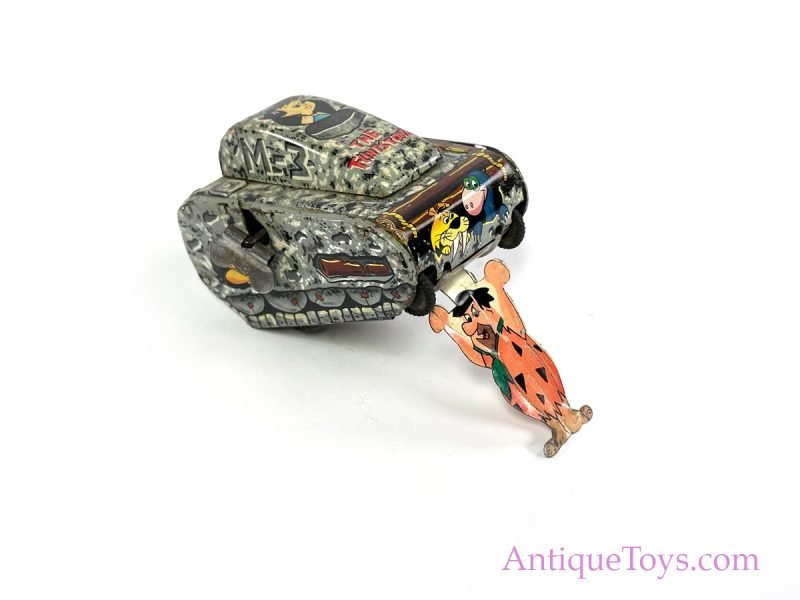 Linemar Marx Tin Lithographed Windup Hanna-Barbera’s The Flintstones M-3 Tank <FONT COLOR="ff000 ">*SOLD*</font> - Image 2