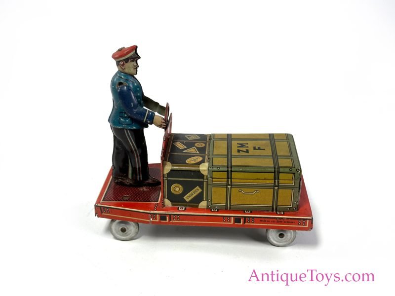 Fuchs Toys ca. 1955 Tin Lithographed Porter German Porter Toy <FONT COLOR="ff000 ">*SOLD*</font> - Image 9