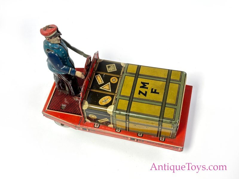 Fuchs Toys ca. 1955 Tin Lithographed Porter German Porter Toy <FONT COLOR="ff000 ">*SOLD*</font> - Image 8