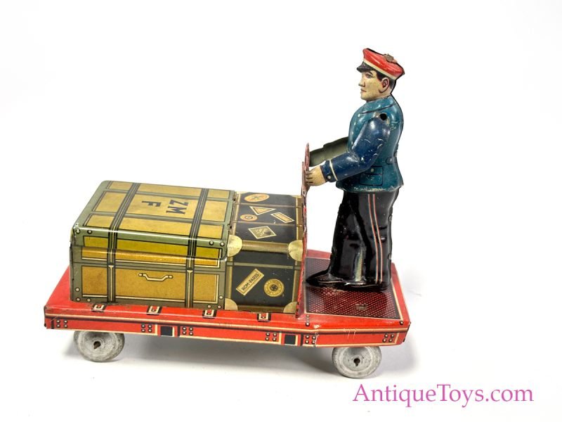 Fuchs Toys ca. 1955 Tin Lithographed Porter German Porter Toy <FONT COLOR="ff000 ">*SOLD*</font> - Image 6