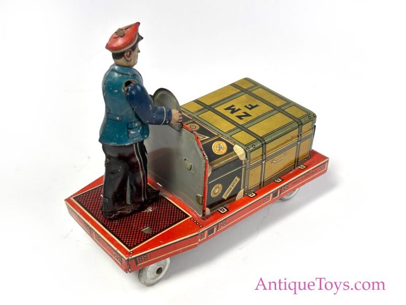 Fuchs Toys ca. 1955 Tin Lithographed Porter German Porter Toy <FONT COLOR="ff000 ">*SOLD*</font> - Image 2