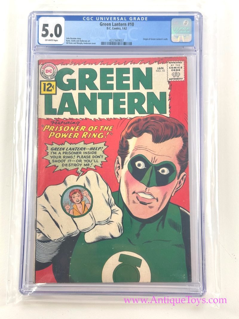 D.C. Comics 1962 Green Lantern #10 CGC Graded Comic <FONT COLOR="ff000 ">*SOLD*</font>