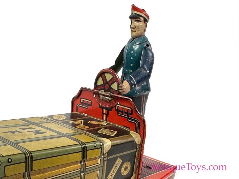 Fuchs Toys ca. 1955 Tin Lithographed Porter German Porter Toy <FONT COLOR="ff000 ">*SOLD*</font> - Image 4