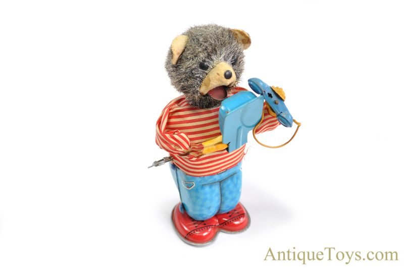 ALPS Tin Lithographed Windup "Telephone Bear" in Box <FONT COLOR="ff000 ">*SOLD*</font> - Image 2