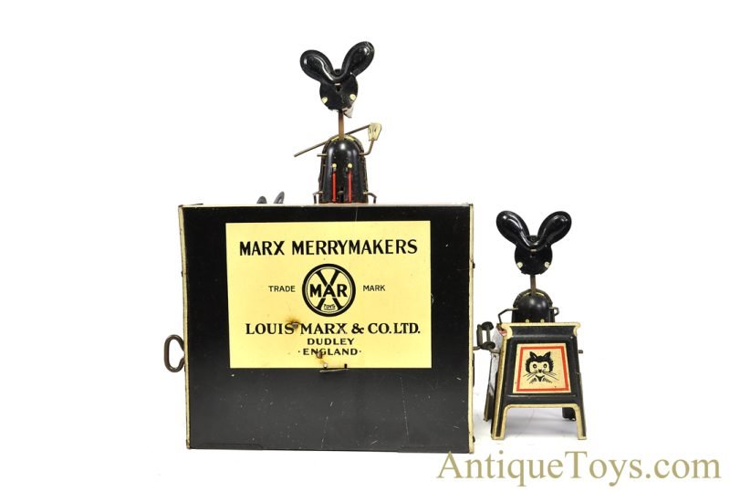 Marx ca. 1920s Tin Lithographed Windup English Version "Marx Merry Makers" Mouse Band Toy in Box <FONT COLOR="ff000 ">*SOLD*</font> - Image 4