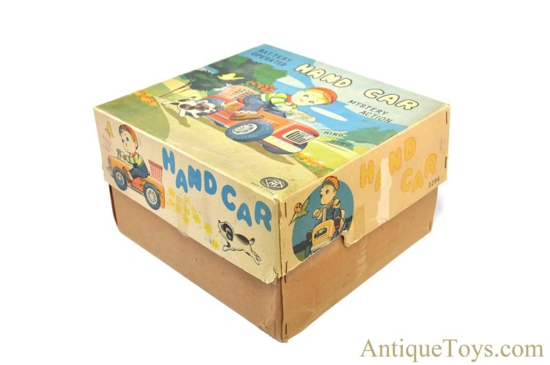 Masudaya Modern Toys (MT) Tin Lithographed Batt. Op. #3296 "Hand Car" in Box <FONT COLOR="ff000 ">*SOLD*</font> - Image 8