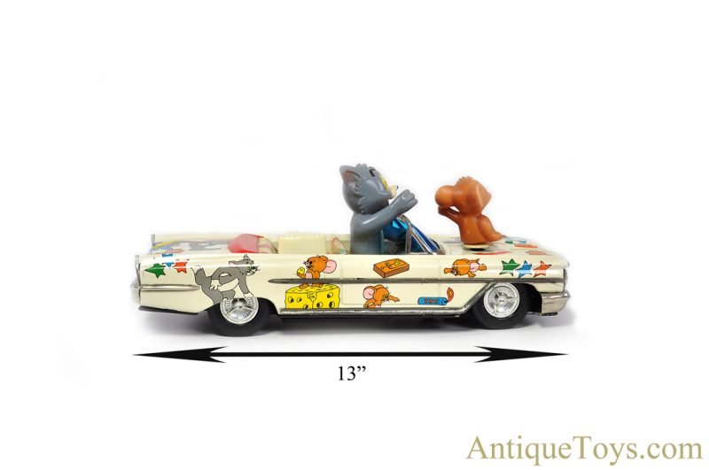 Rico Large Tin Lithographed Batt. Op. #55 Hanna-Barbera’s Tom & Jerry Oldsmobile Car in Box <FONT COLOR="ff000 ">*SOLD*</font> - Image 12