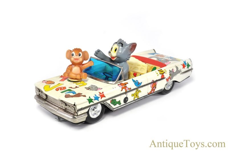 Rico Large Tin Lithographed Batt. Op. #55 Hanna-Barbera’s Tom & Jerry Oldsmobile Car in Box <FONT COLOR="ff000 ">*SOLD*</font> - Image 2