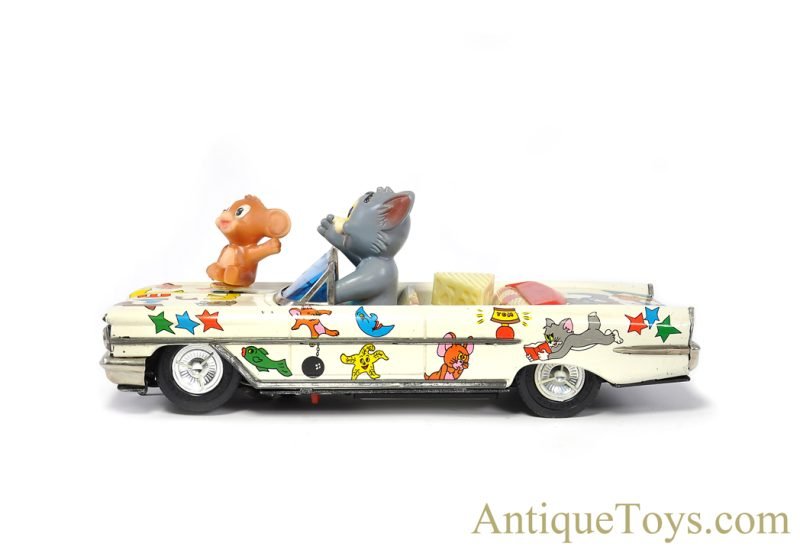 Rico Large Tin Lithographed Batt. Op. #55 Hanna-Barbera’s Tom & Jerry Oldsmobile Car in Box <FONT COLOR="ff000 ">*SOLD*</font> - Image 4