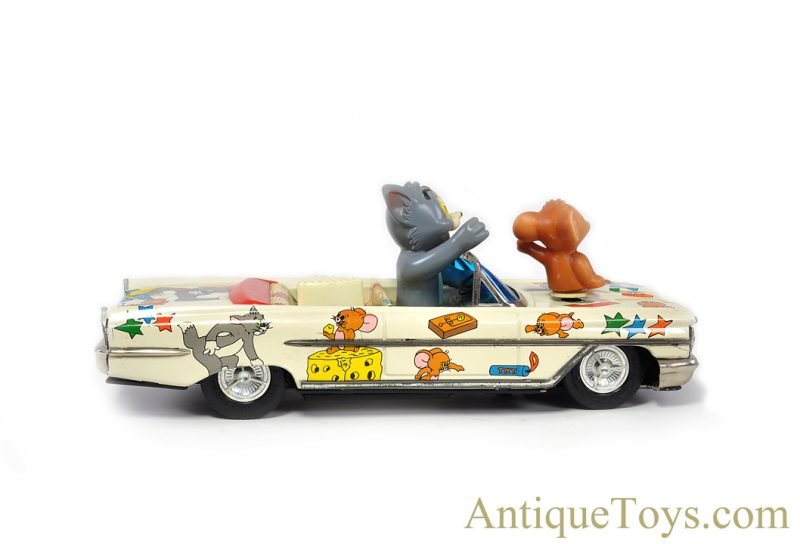 Rico Large Tin Lithographed Batt. Op. #55 Hanna-Barbera’s Tom & Jerry Oldsmobile Car in Box <FONT COLOR="ff000 ">*SOLD*</font> - Image 3