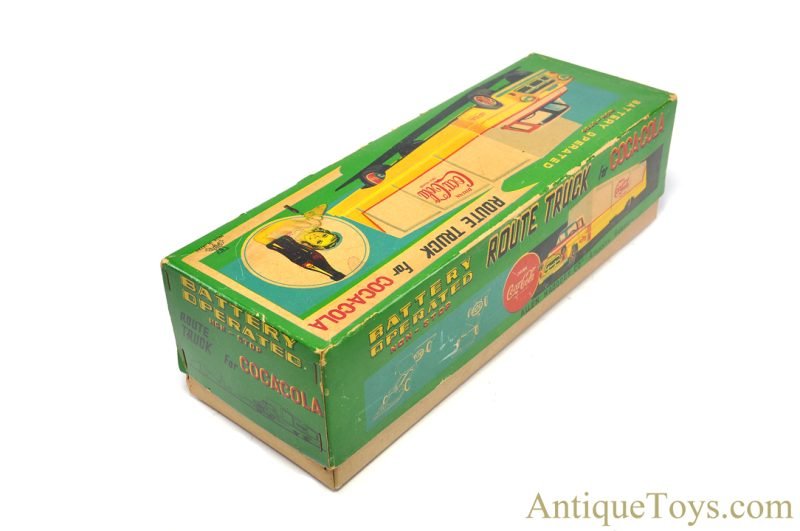 Sanyo Toys Co. Tin Lithographed Batt. Op. "Route Truck for Coca-Cola" in Box <FONT COLOR="ff000 ">*SOLD*</font> - Image 9