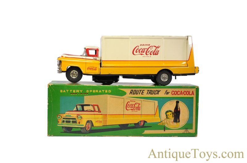 Sanyo Toys Co. Tin Lithographed Batt. Op. "Route Truck for Coca-Cola" in Box <FONT COLOR="ff000 ">*SOLD*</font>