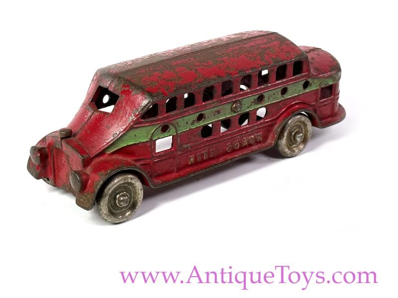 Kenton Toys ca. 1930s Cast Iron Nite Coach Bus <FONT COLOR="ff000 ">*SOLD*</font> - Image 8