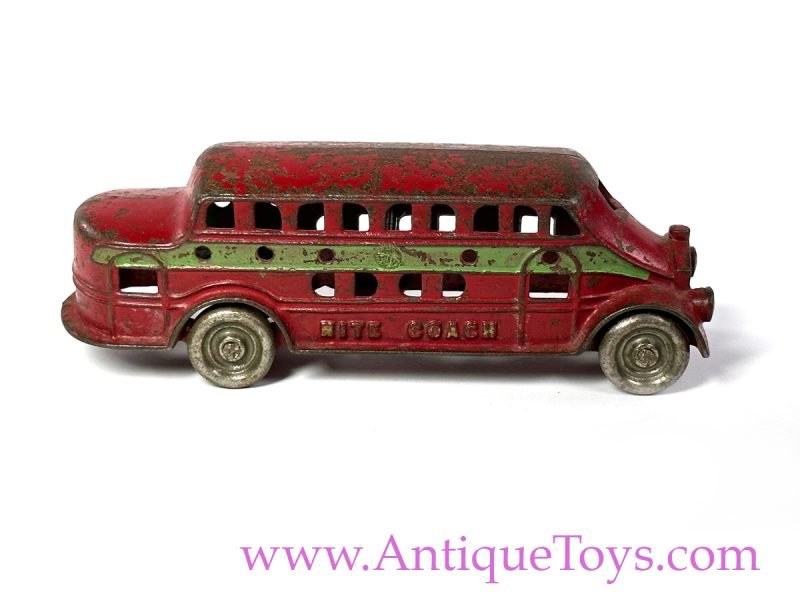 Kenton Toys ca. 1930s Cast Iron Nite Coach Bus <FONT COLOR="ff000 ">*SOLD*</font> - Image 7