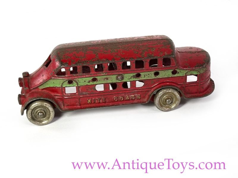 Kenton Toys ca. 1930s Cast Iron Nite Coach Bus <FONT COLOR="ff000 ">*SOLD*</font> - Image 3