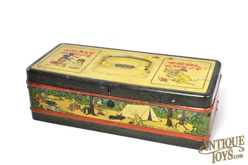 Hamilton-Skotch Tin Lithographed Climax Brand Disney's Mickey Mouse Tool Chest & Tools <FONT COLOR="ff000 ">*SOLD*</font>