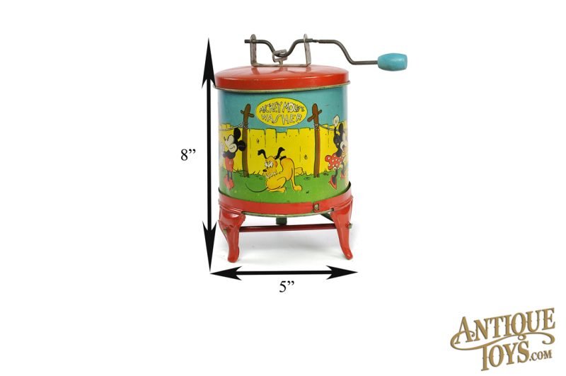 Ohio Art Company ca. 1934 Tin Lithographed Mickey Mouse Washing Machine with Wringer <FONT COLOR="ff000 ">*SOLD*</font> - Image 9