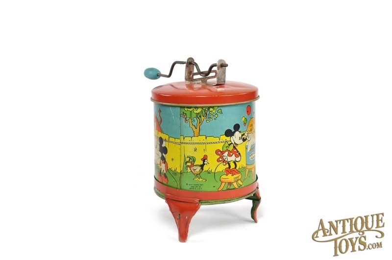 Ohio Art Company ca. 1934 Tin Lithographed Mickey Mouse Washing Machine with Wringer <FONT COLOR="ff000 ">*SOLD*</font> - Image 3