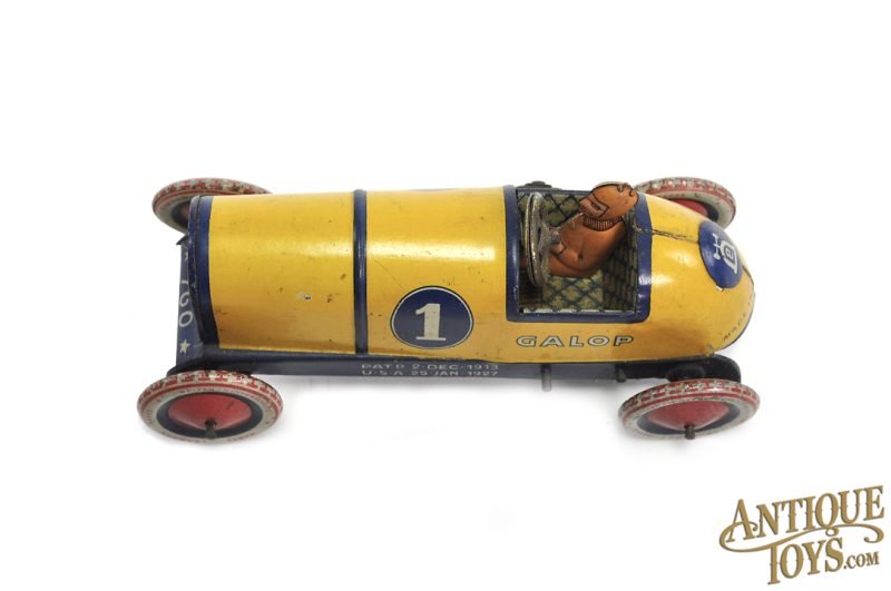 Lehmann Tin Lithographed Windup No. 760 Galop #1 Racer Rennwagen <FONT COLOR="ff000 ">*SOLD*</font> - Image 6