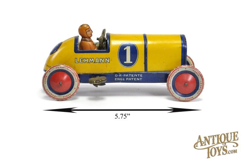 Lehmann Tin Lithographed Windup No. 760 Galop #1 Racer Rennwagen <FONT COLOR="ff000 ">*SOLD*</font> - Image 9