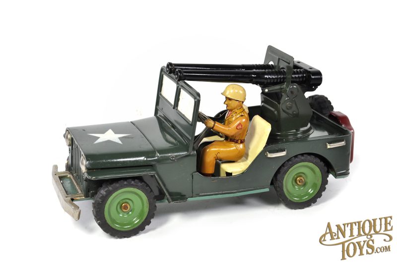 Miyazawa & Taniguchi Shoten Tin Lithographed Friction Combat Jeep in Box <FONT COLOR="ff000 ">*SOLD*</font> - Image 2